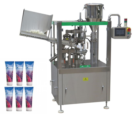 أنبوب معجون الأسنان البلاستيكي ملء آلة الختم الألومنيوم 40pcs / Min شاشة LCD