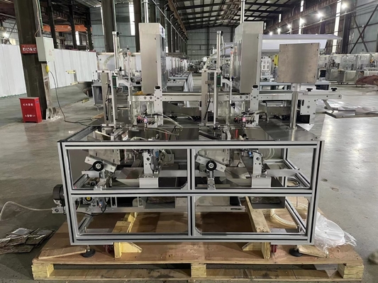 1.2KW قناع الوجه قطع آلة التعبئة القابلة للطي 0.6MPA التلقائي محبوكة