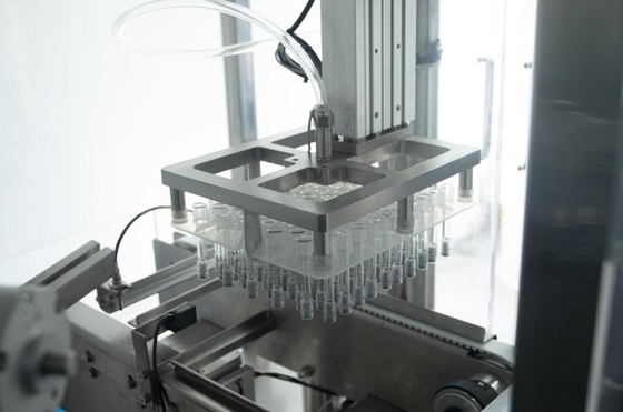 آلة ملء الحقن المملوءة مسبقاً الآلية من الفولاذ المقاوم للصدأ حجم 0.5-10 مل