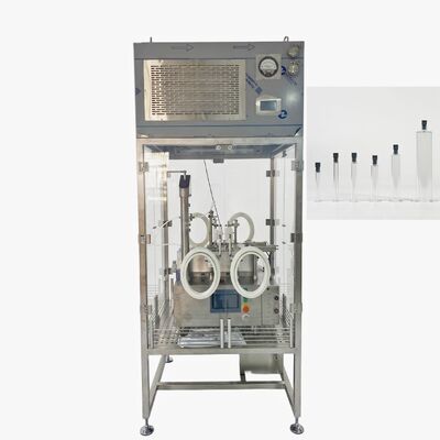 آلة تعبئة القوارير والمحقن المعبأ مسبقًا مع غطاء تدفق رقائقي